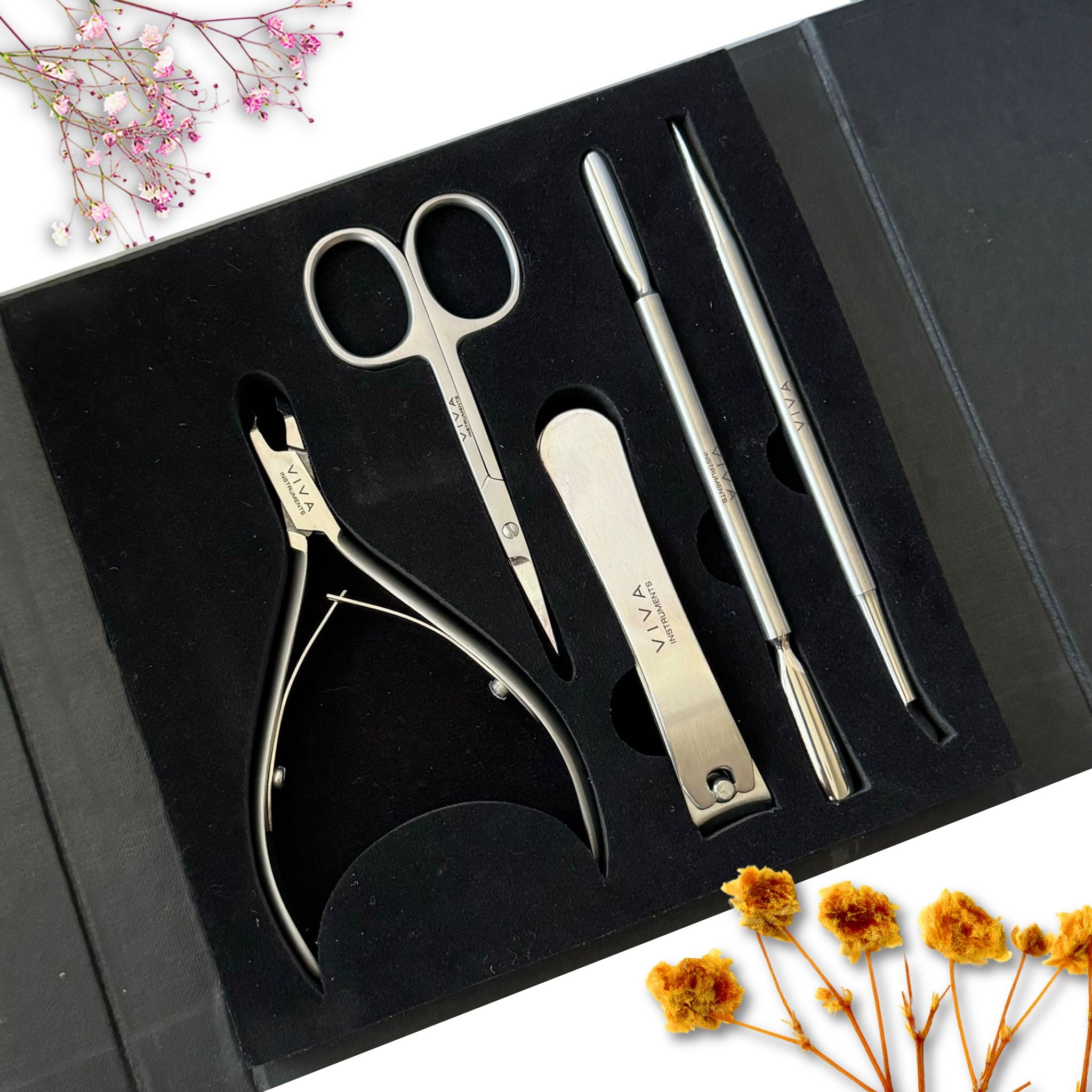 Manicure Kit Cuticle Nipper Scissors Pushers Cutter - Viva Instruments