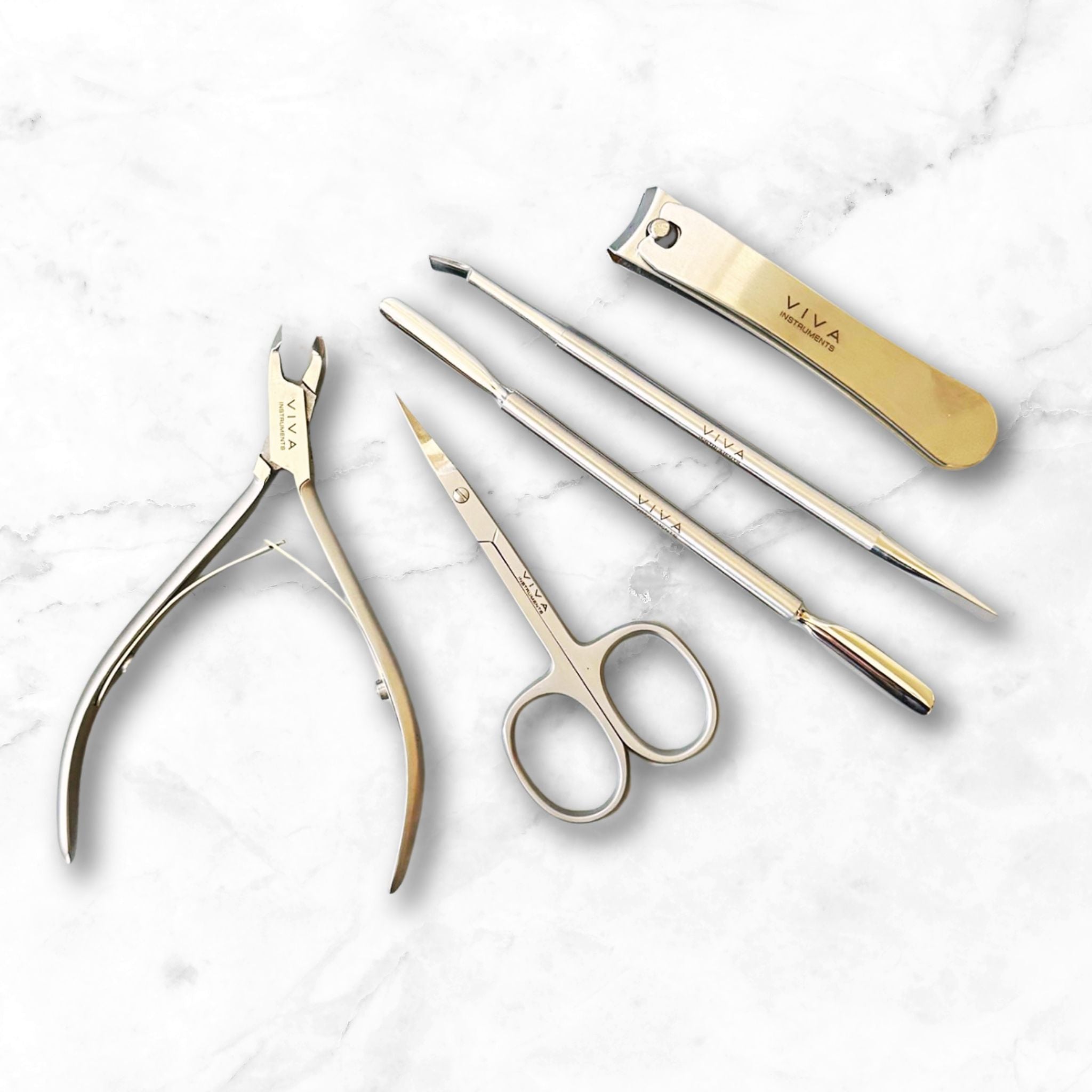 Manicure Kit Cuticle Nipper Scissors Pushers Cutter - Viva Instruments