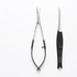 Two precision hand tools on a clean white background: a pair of silver-and-black needle-nose forceps on the left and a pair of silver-and-black fine scissors with a textured black grip on the right. The tweezers show the brand name VIVA Instruments