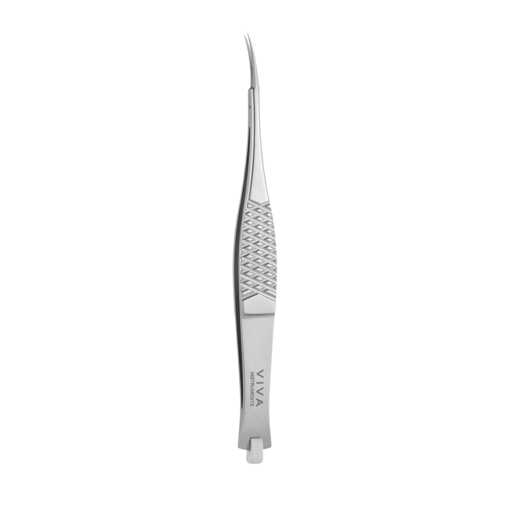 A single pair of stainless steel precision cuticle scissors with a textured grip handle and the brand name 'VIVA' printed on the lower shaft, shown against a plain white background.