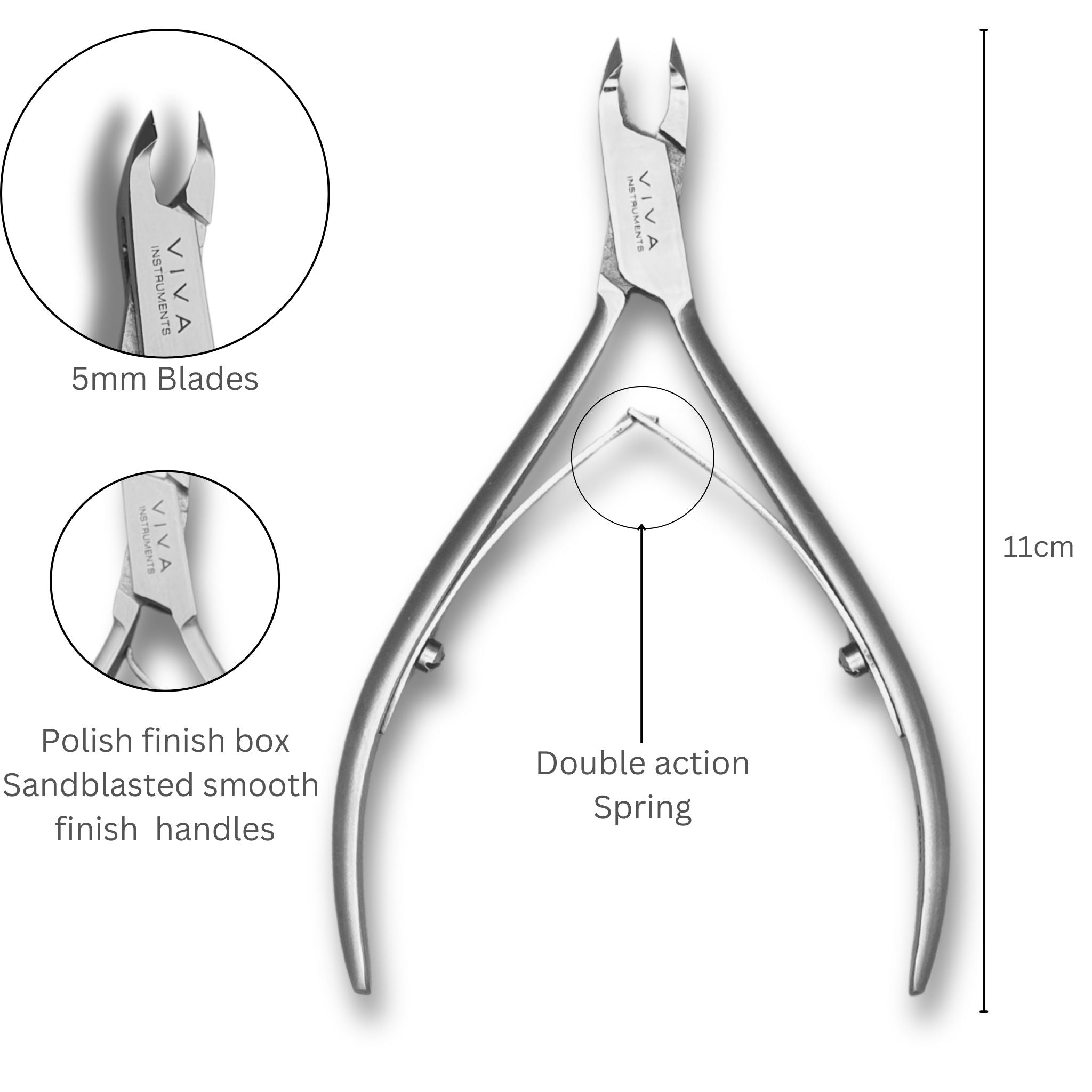 cuticle nipper professional manicure tools - viva instruments