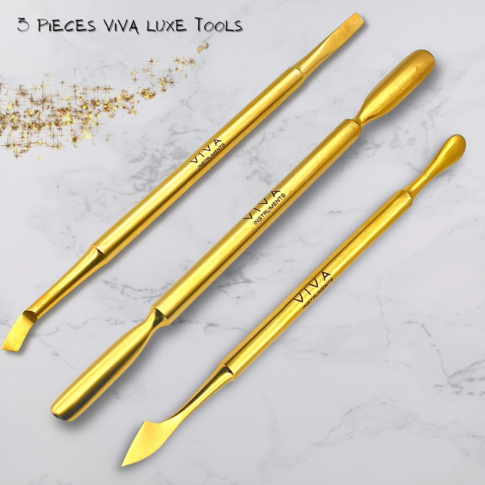 CUTCLE pushers manicure tools gold - viva instruments 