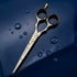Hair scissors with brand name on a dark blue background - viva instruments 