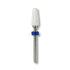 Nail drill bit with white ceramic tip and blue rubber guard on a white Medium Grit Ceramic Tapered Nail Bit | Viva Instrumentsbackground