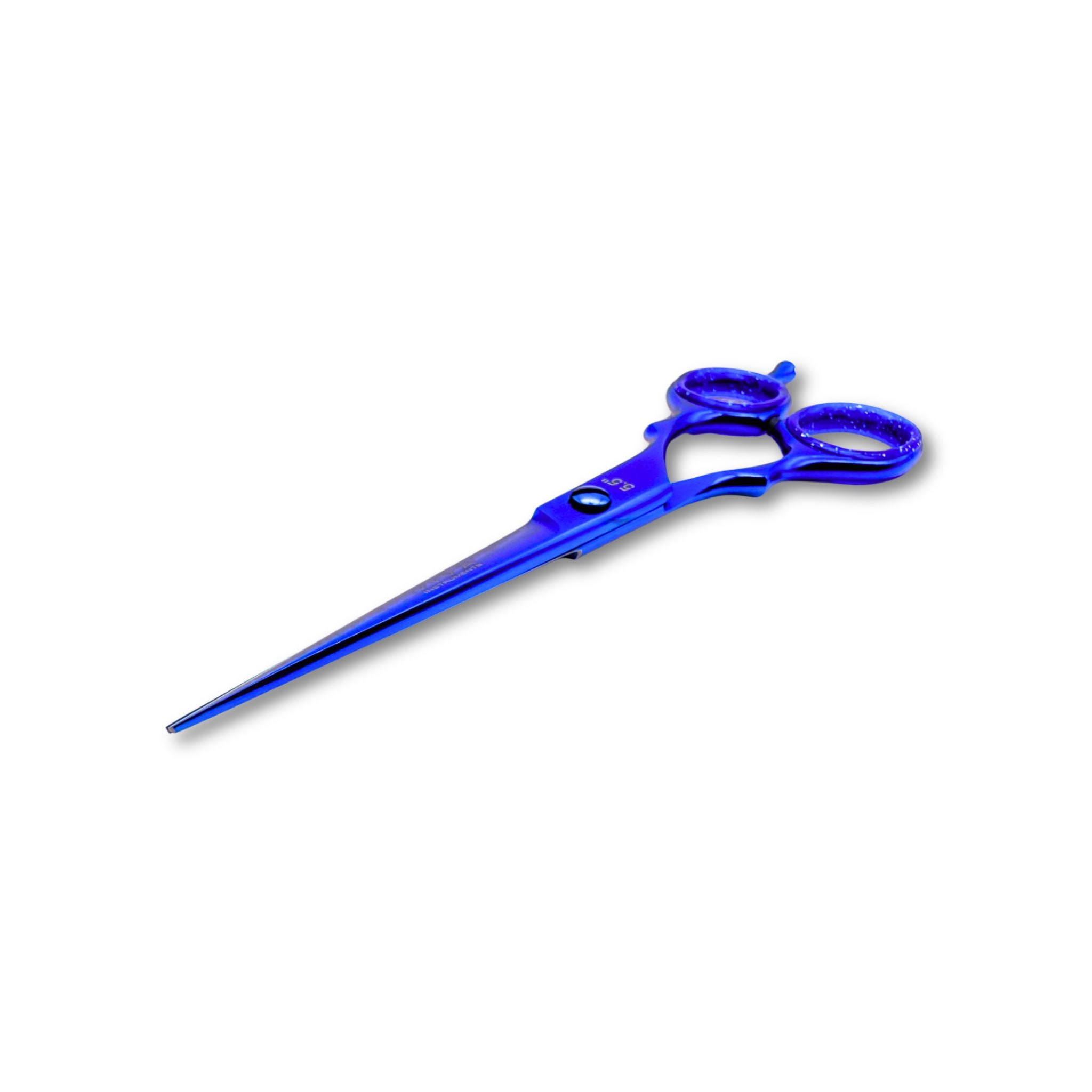 barber scissors haircut shears 5.5 inch blue colour - viva instruments 