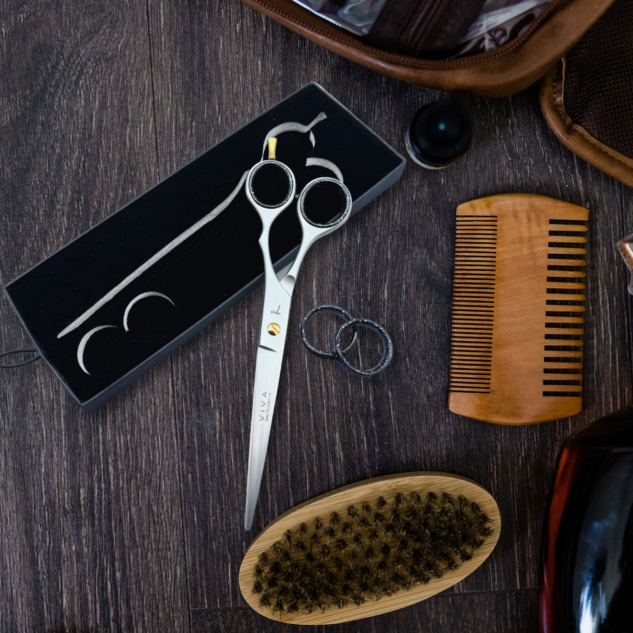 7 inch barber scissors silver - viva instruments 