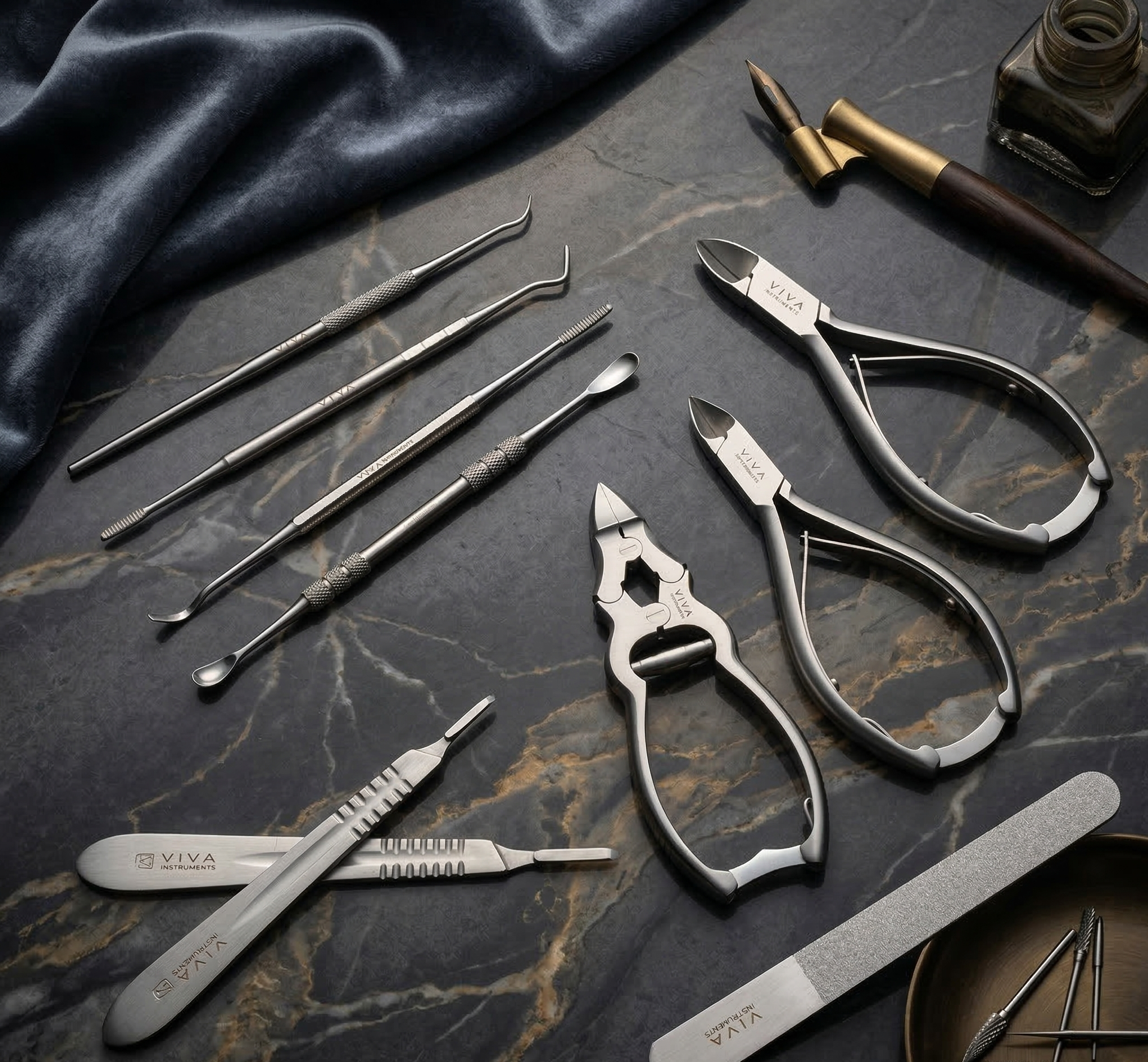Podiatry instruments nail nippers cutters files forceps - viva instruments