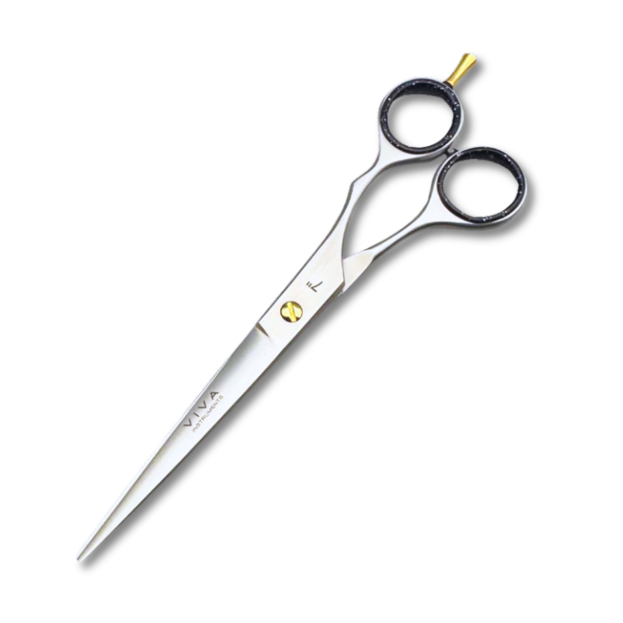 barber scissors shears - 7 inch viva instruments silver professional 
