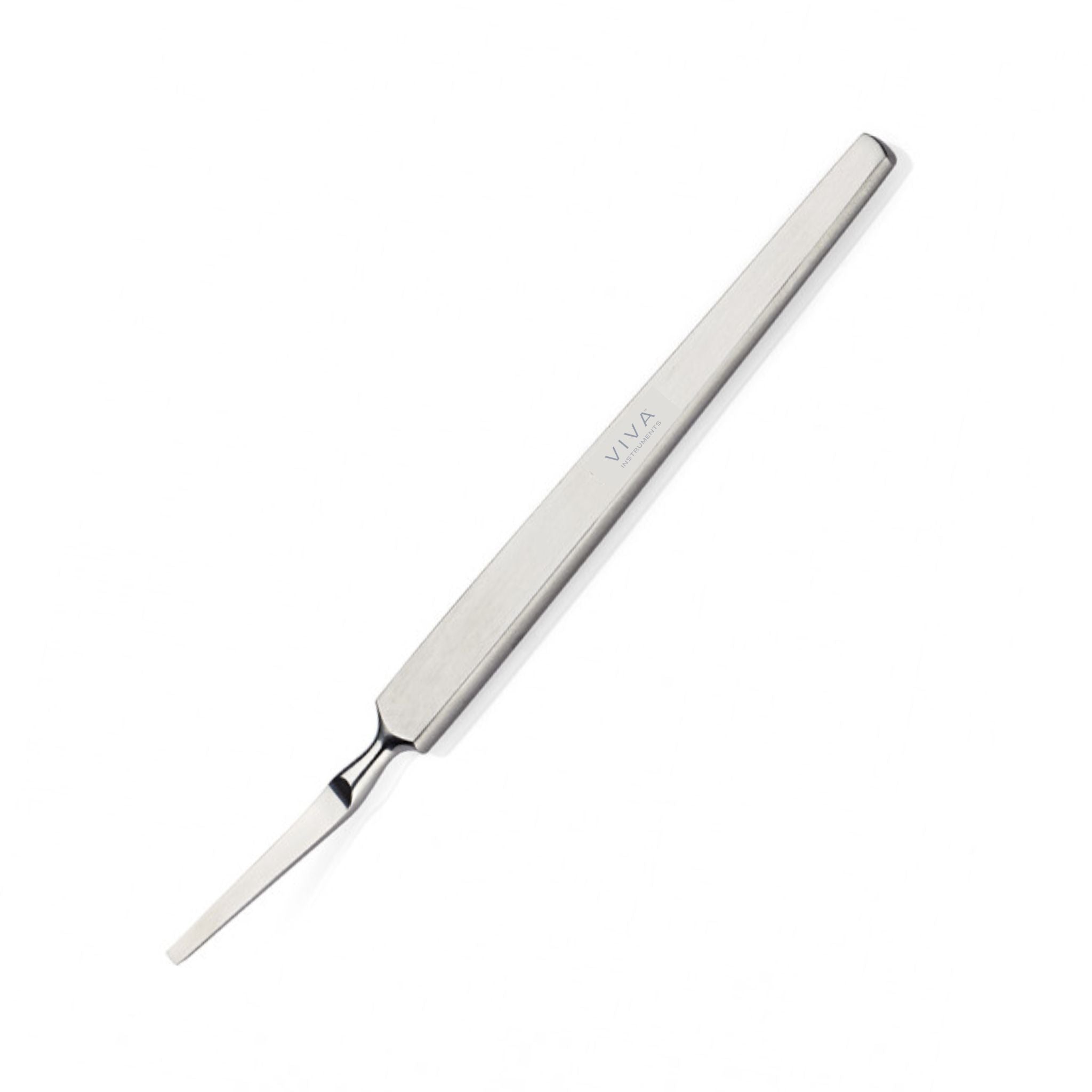 A Manet Chisel is a specialized podiatry instrument used mainly for removing corns, calluses, and hard skin from the foot.