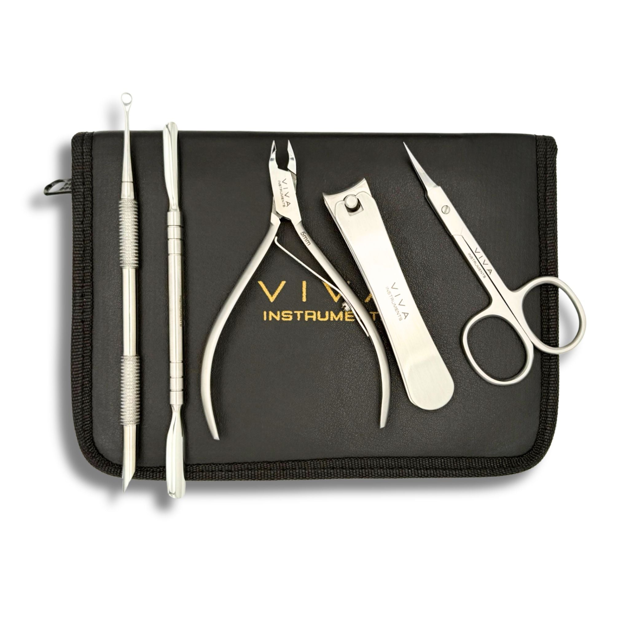 nail tools manicure pedicure kit scissors clippers pushers professional - viva instruments 