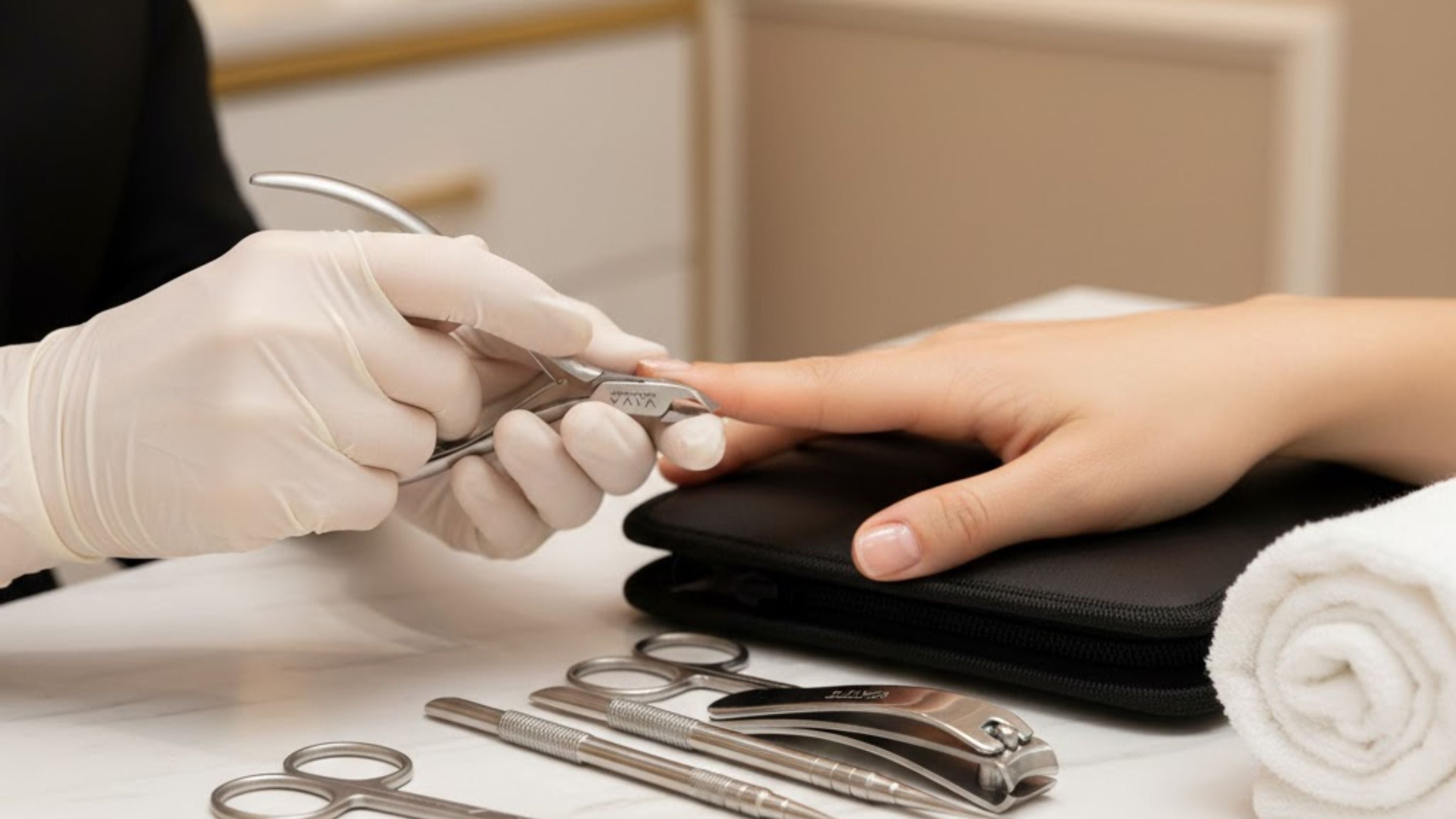 manicure nail tools silver - viva instruments 