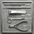 Set of VIVA nail care instruments on a gray background - viva instruments