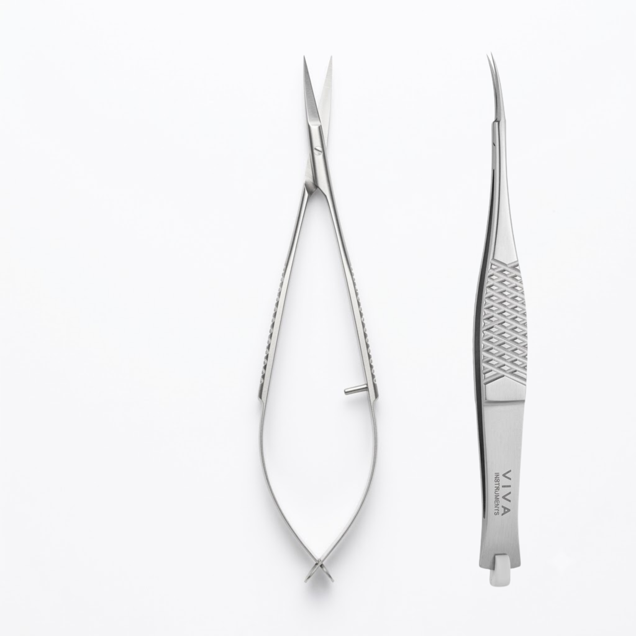professional spring cuticle scissors stainless steel - viva instruments 
