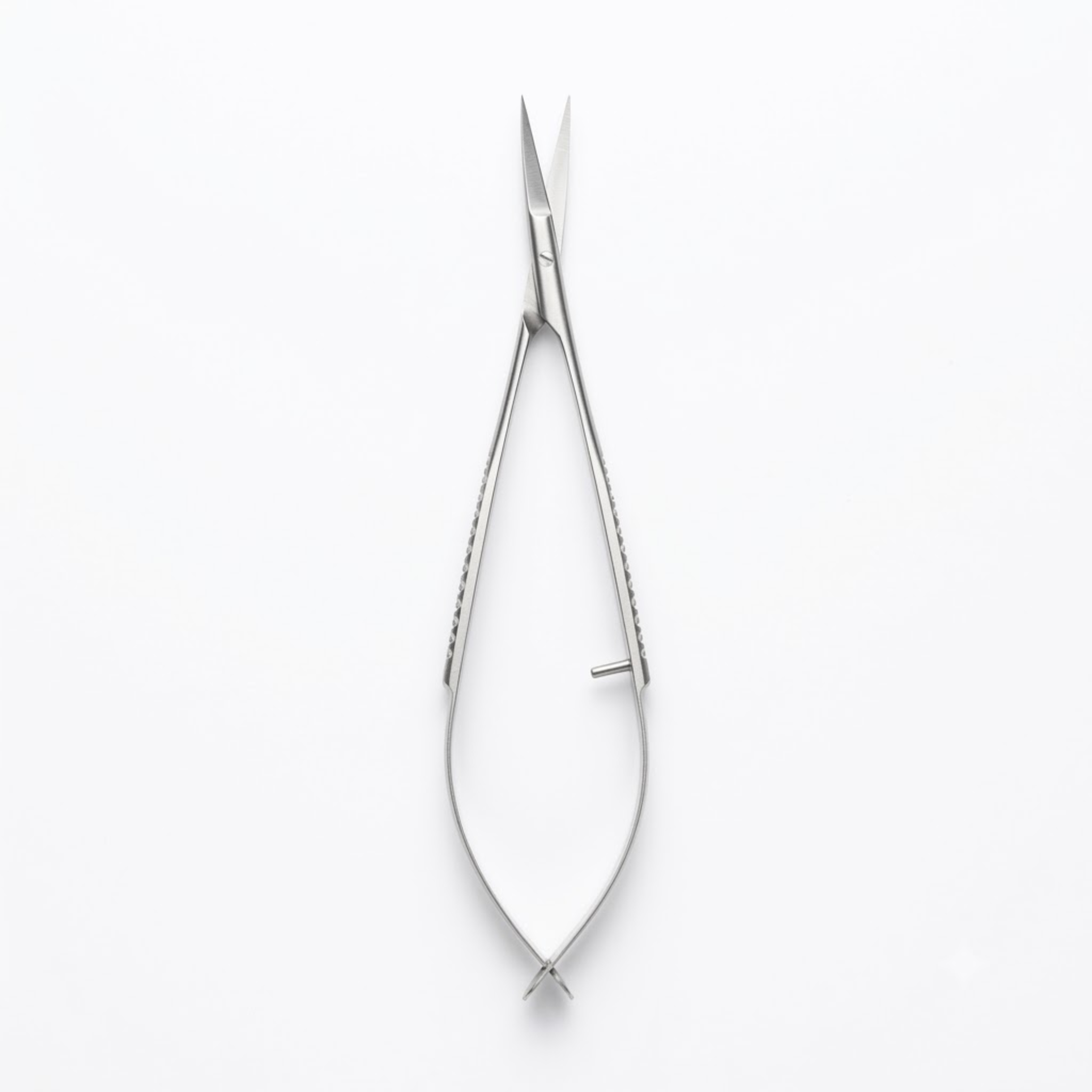A pair of stainless steel micro forceps or needle-nose clamps shown vertically against a clean white background. Viva Instruments