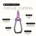 toenail clippers heavy duty professional nail care podiatrist nippers titanium finish - viva instruments 