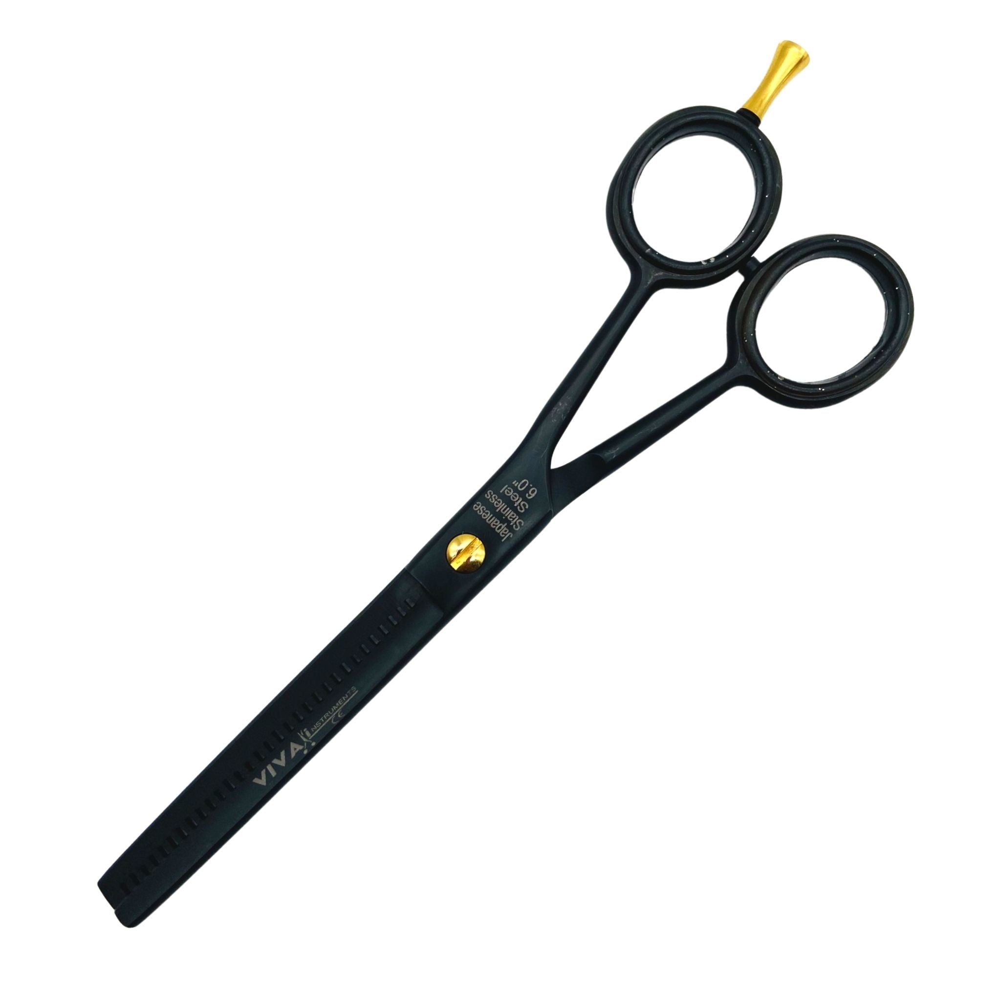 Hair Scissors - Barber Thinning Scissors 6'' Inch - Black