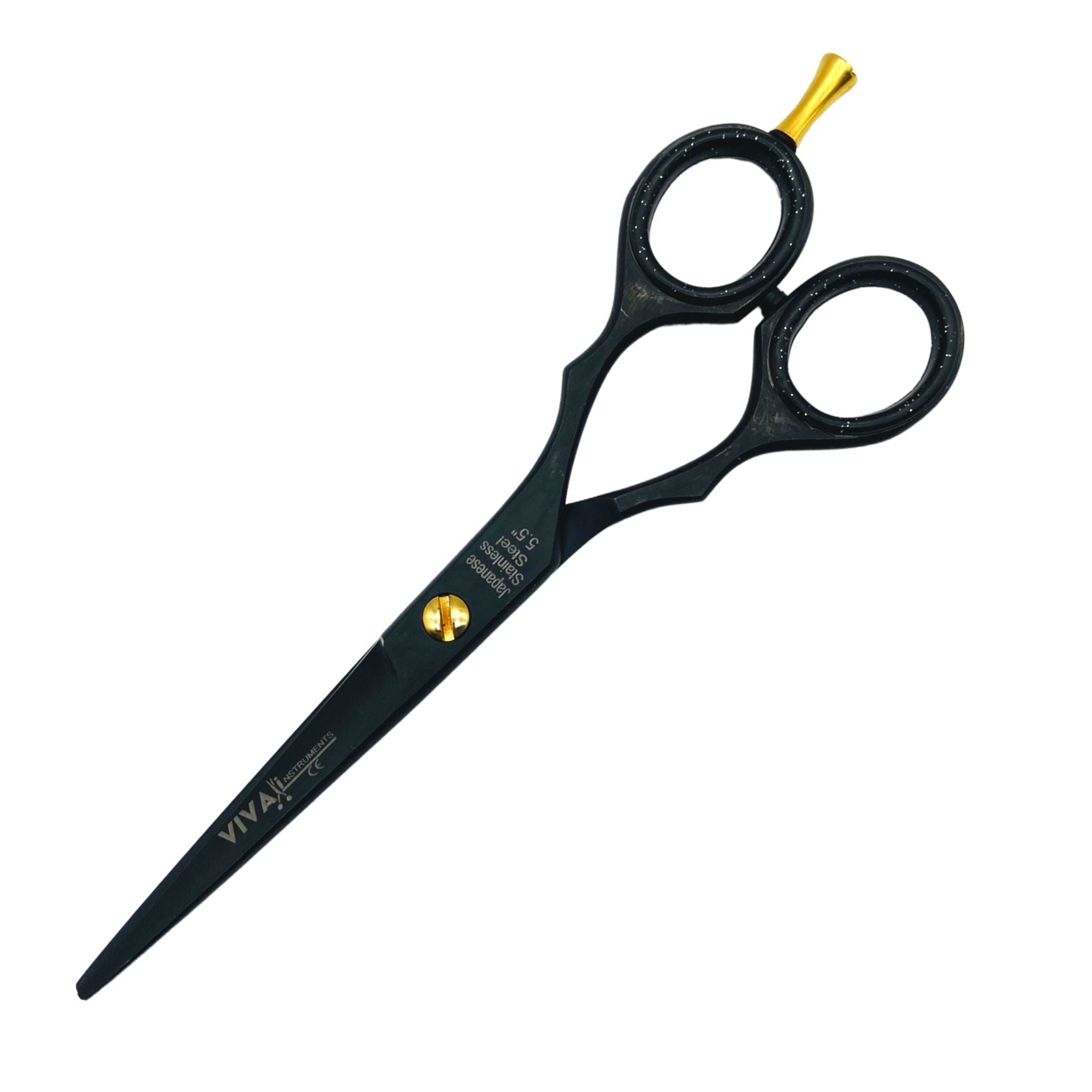 Hair Scissors - Hairdressing Barber Scissors 5.5'' Inch - Black Colour