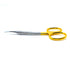 Nail Scissor - Cuticle Nail Scissors - 9.5cm Double Bent Gold